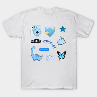 softie crybaby dinosaur blue pack sticker T-Shirt